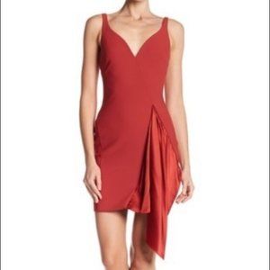 Cinq a Sept Rust Redwood Silk Cocktail SZ 2 $398